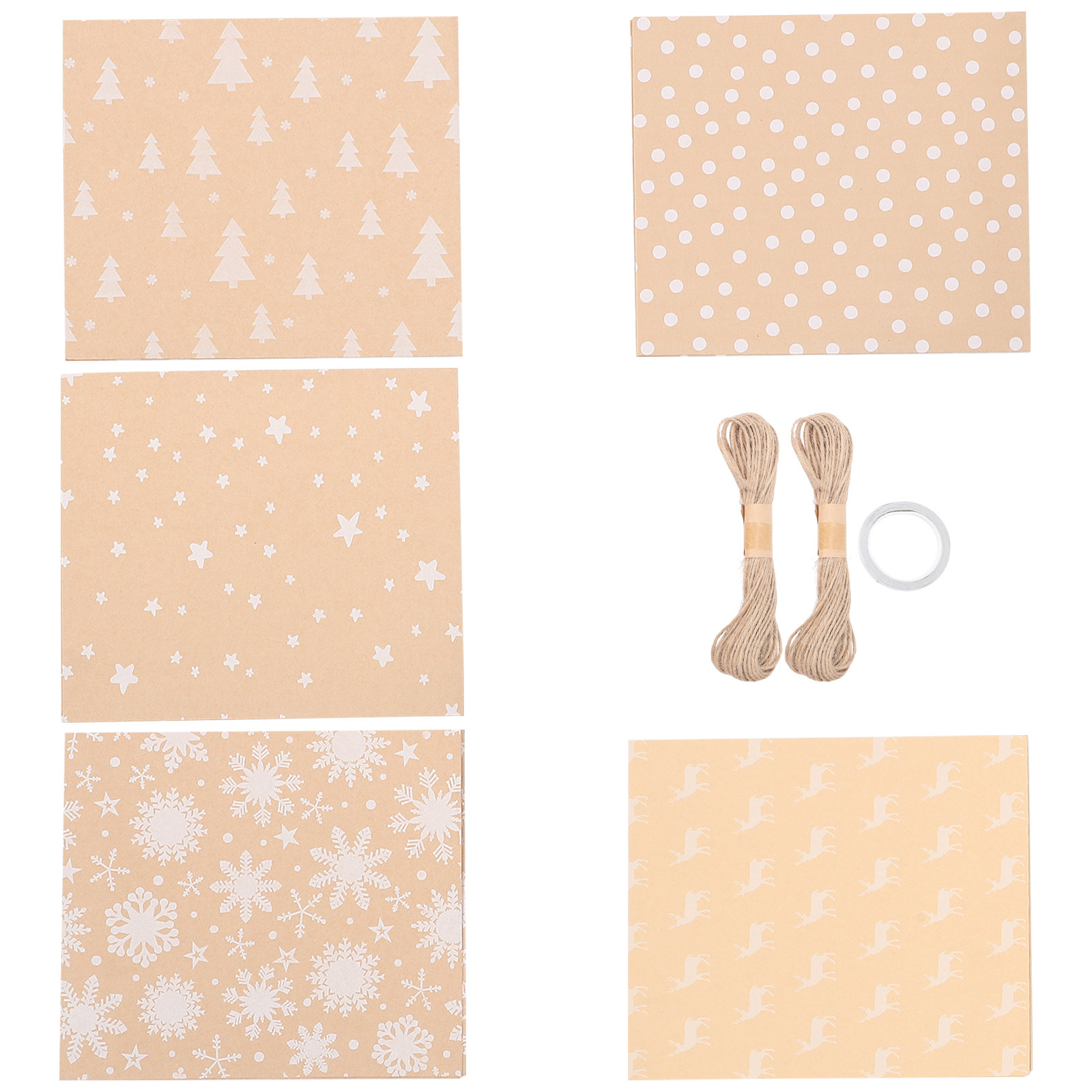 Flower Wrap Kraft - 5 Rolos de Papel de Embrulho