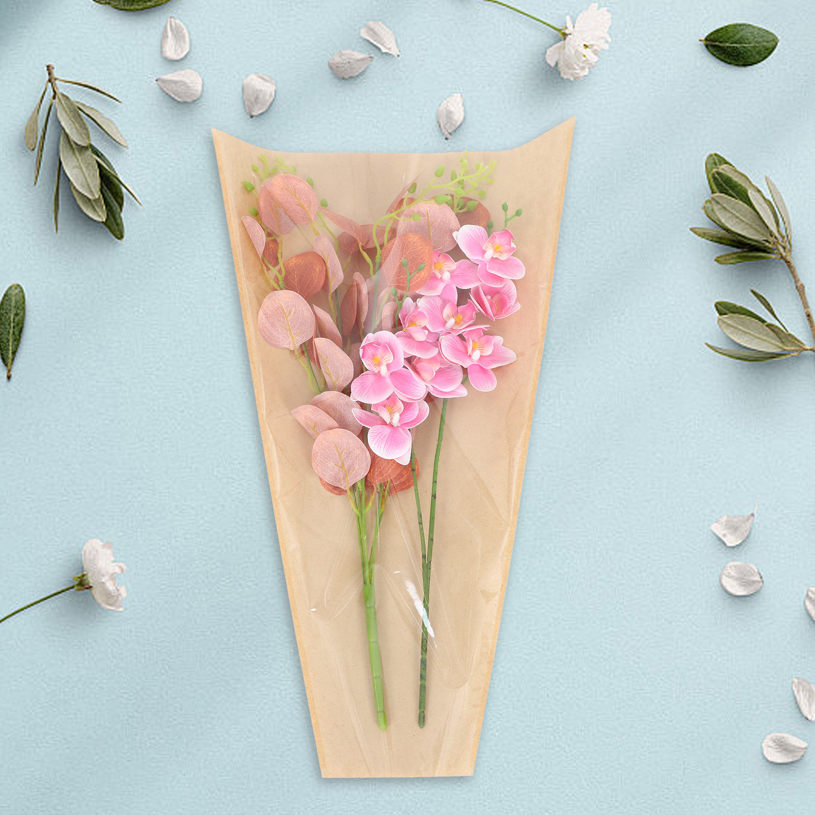 Flower Wrap Kraft - 50 Sacos de Papel Kraft para