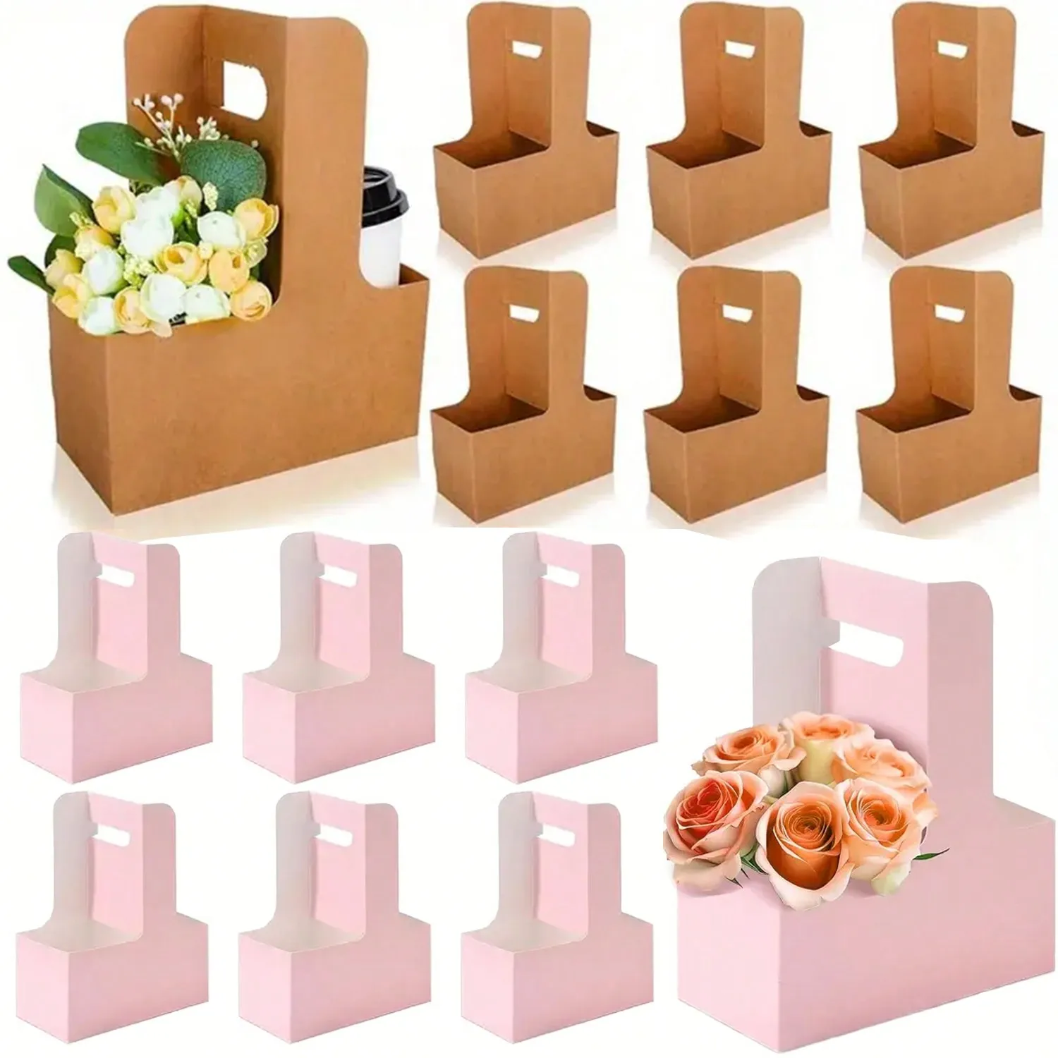 Flower Wrap Kraft - Sacos de presente de buquê de