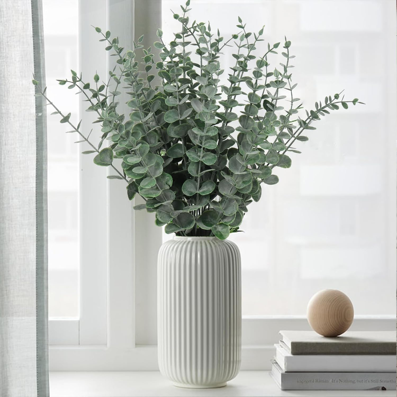 Eucalyptus Preserved - 10/20 pçs plantas artificiais folhas de