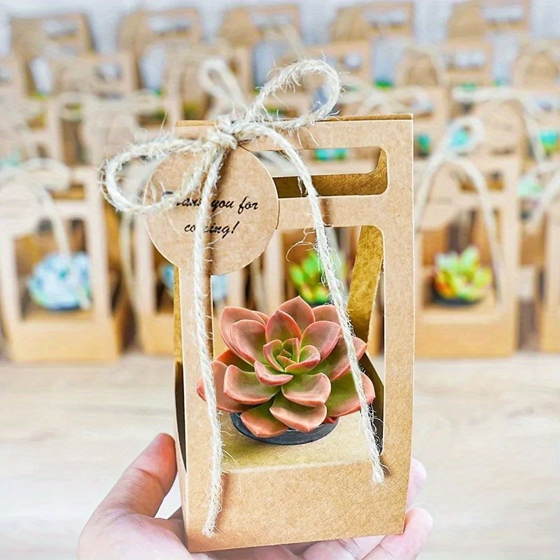 Flower Wrap Kraft - Conjunto de 10 Sacos de Presente