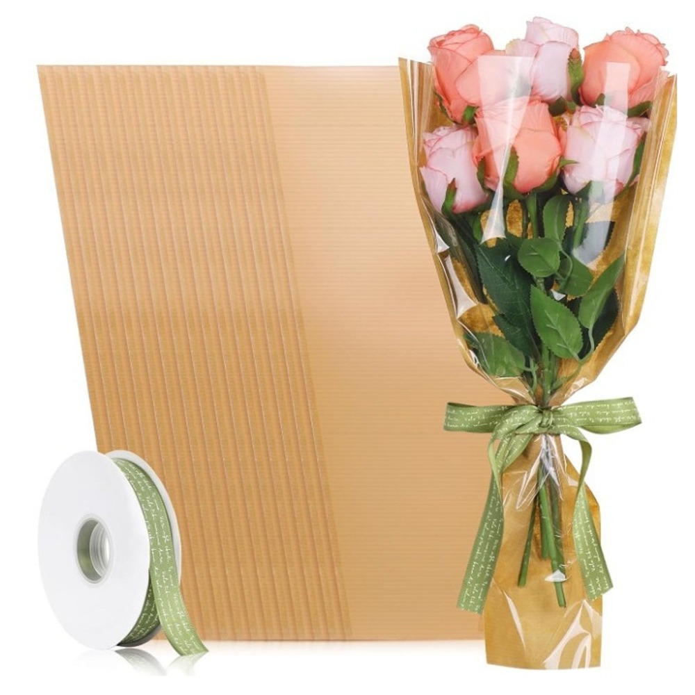 Flower Wrap Kraft - 50 Sacos de Papel Kraft para