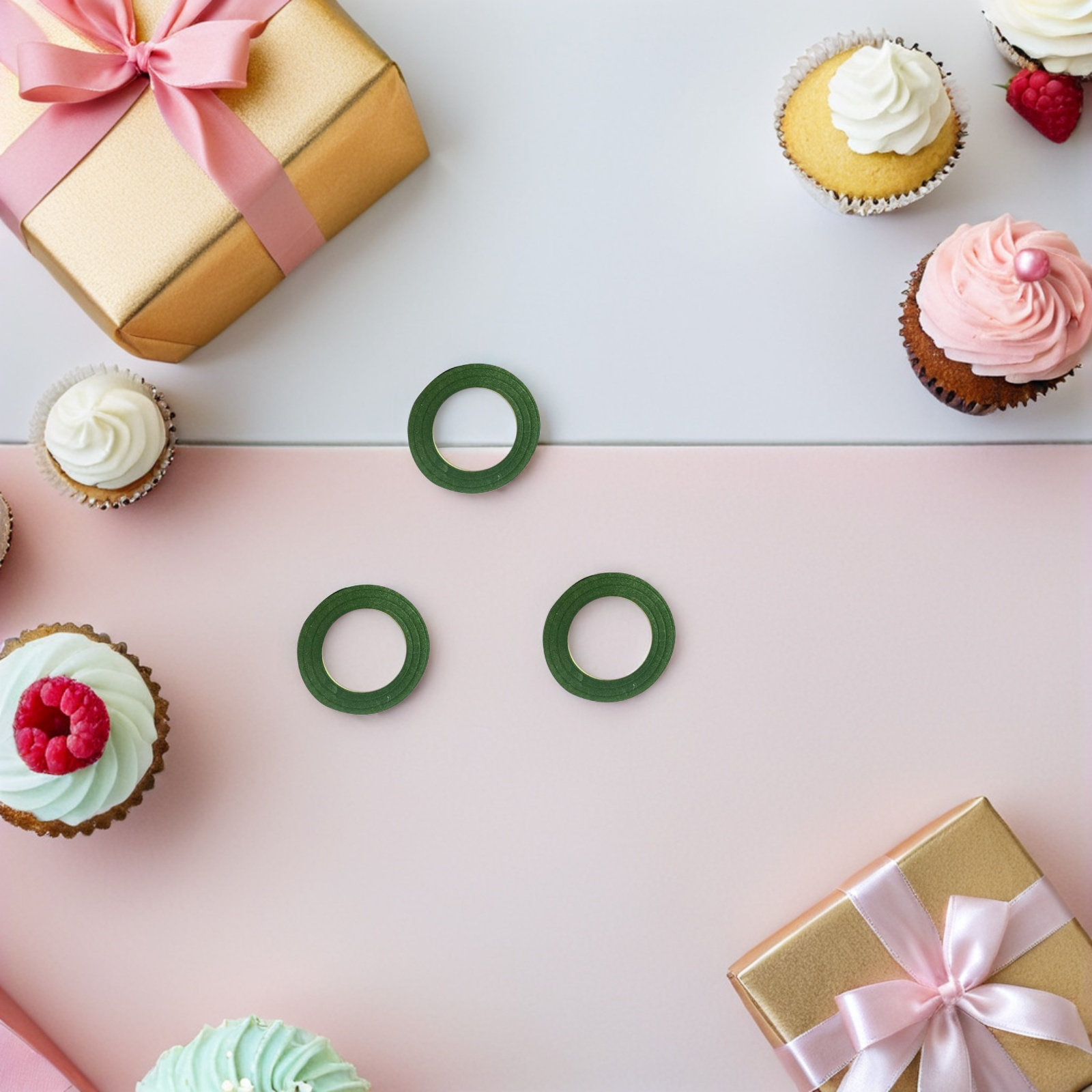 Floral Tape Green - 3 Rolos de Fita para Boutonniere,