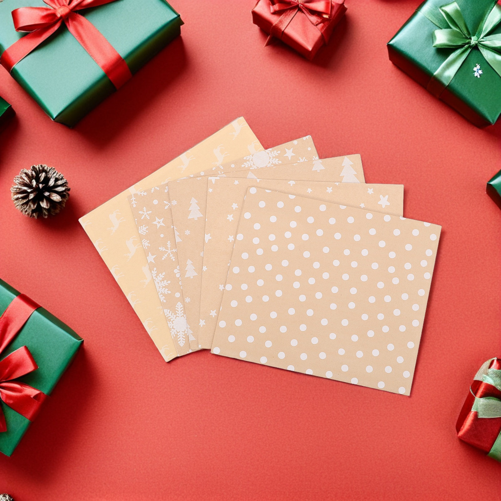 5 Rolos de Papel de Embrulho d - Flower Wrap Kraft avaliação e preço