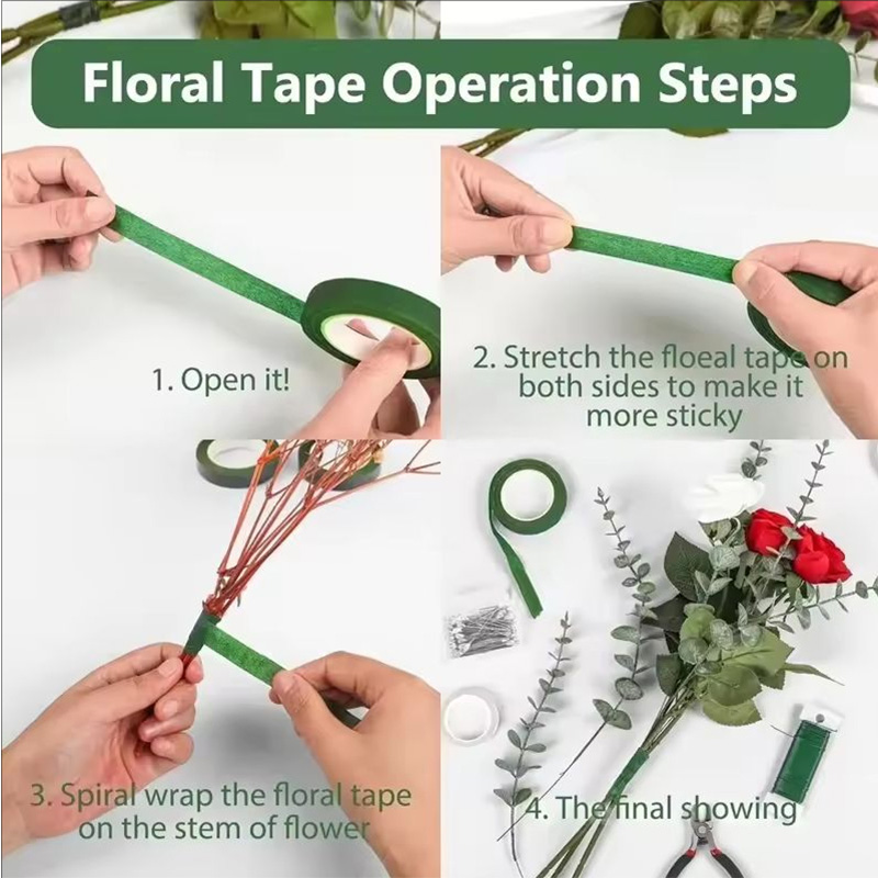 Fita Floral de 30 Jardas 12MM  - Floral Tape Green avaliação e preço