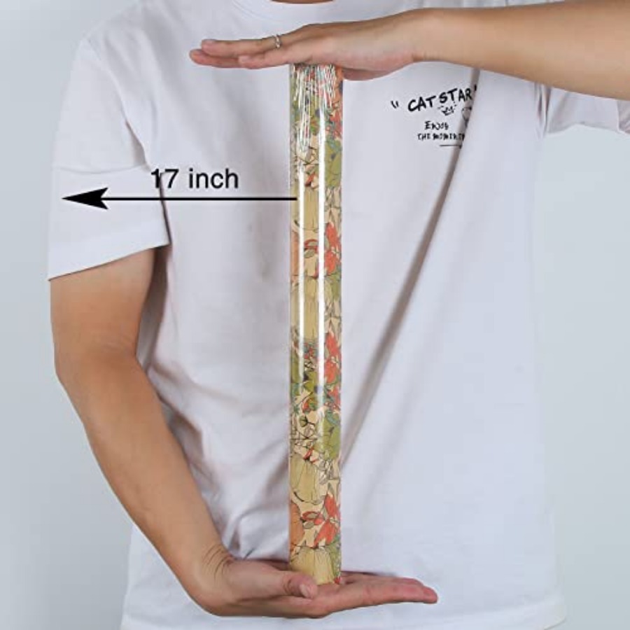 Rolo de Papel Kraft Floral par - Flower Wrap Kraft avaliação e preço